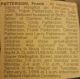 Newspaper Obituary Frank Patterson